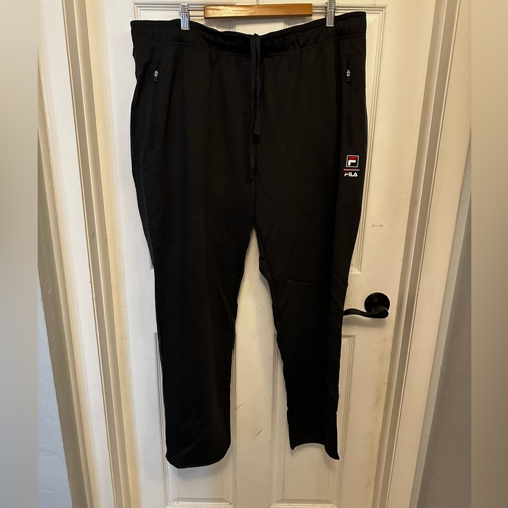 Fila mens gray track athletic pants